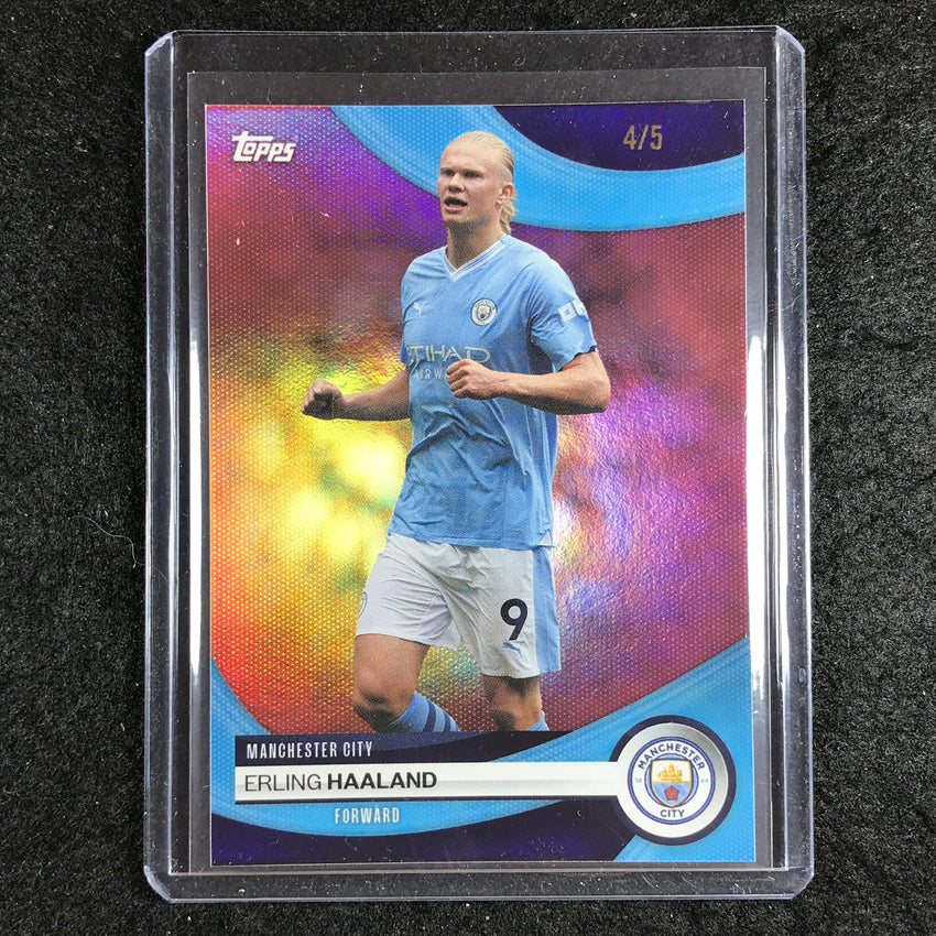 2023-24 Topps Manchester City ERLING HAALAND Base Red Foil 4/5