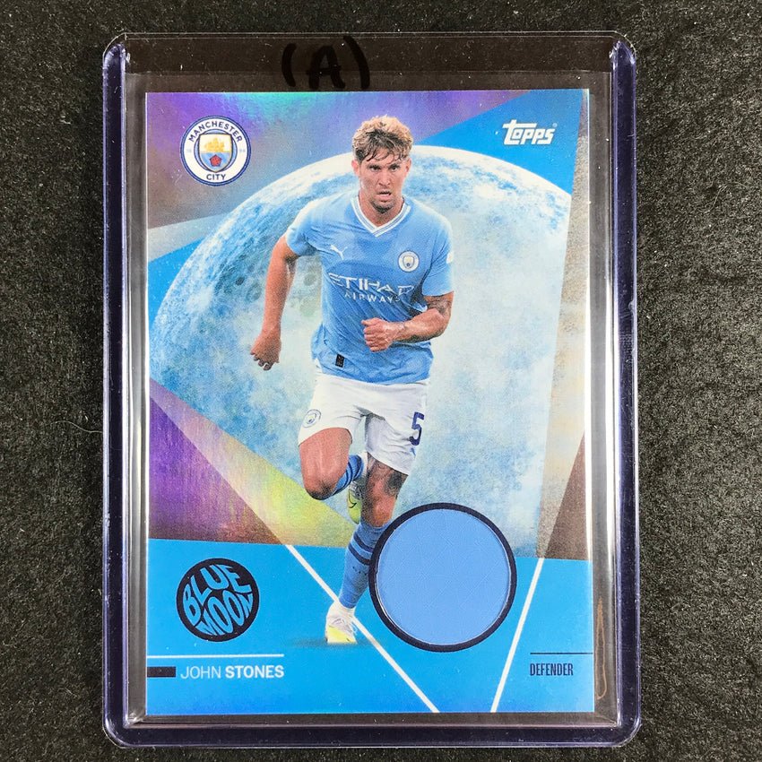 2023-24 Topps Manchester City JOHN STONES Blue Moon Jersey Relic #JS (A)