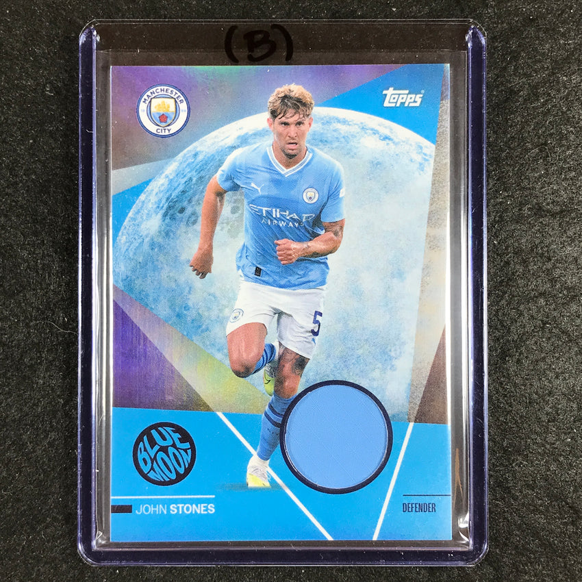 2023-24 Topps Manchester City JOHN STONES Blue Moon Jersey Relic #JS (B)