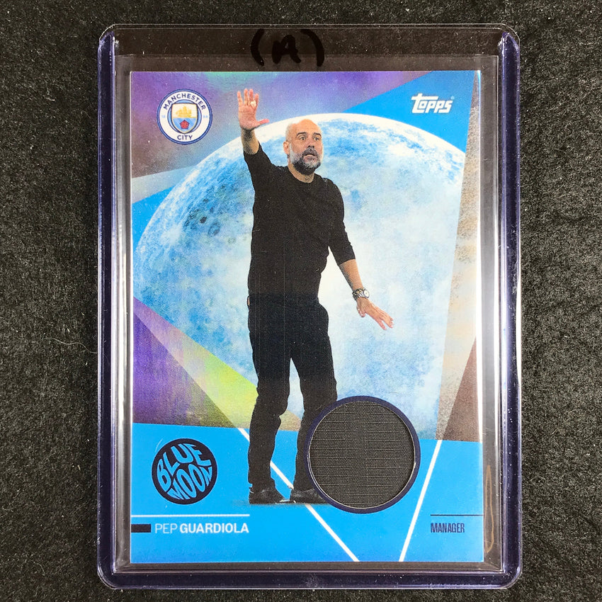 2023-24 Topps Manchester City PEP GUARDIOLA Blue Moon Jersey Relic #PG (A)