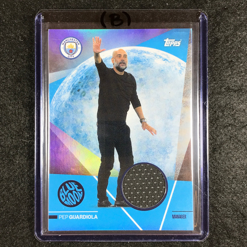 2023-24 Topps Manchester City PEP GUARDIOLA Blue Moon Jersey Relic #PG (B)