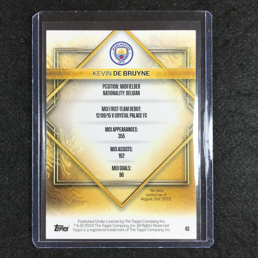 2023-24 Topps Manchester City KEVIN DE BRUYNE Gold Drip Gold Foil 1/1