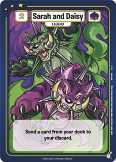 FOIL Sarah and Daisy - DON-183 - R - Neopets TCG  Defenders of Neopia 1st Edition