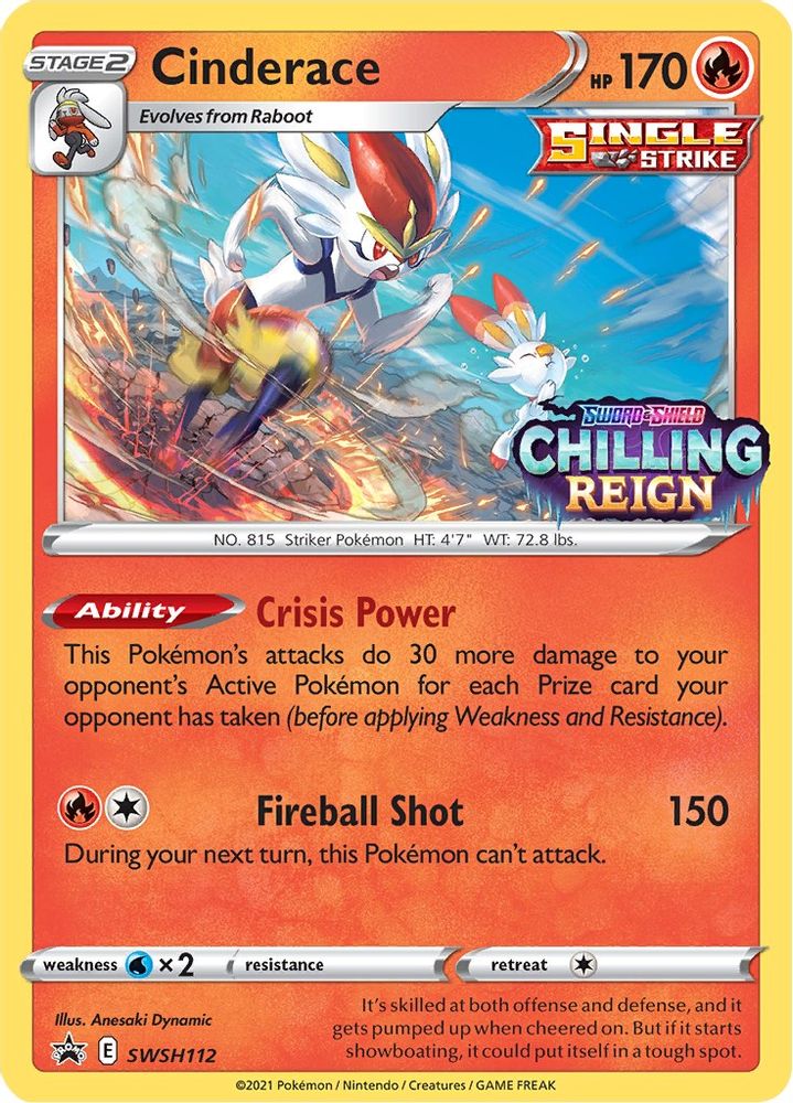 Cinderace - [  SWSH112 ] - Promo - Pokemon SWSH Sword & Shield Promo Cards