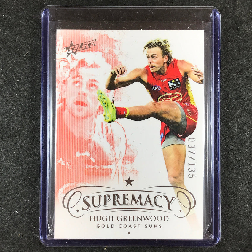 2021 Select AFL Supremacy HUGH GREENWOOD Base 37/135