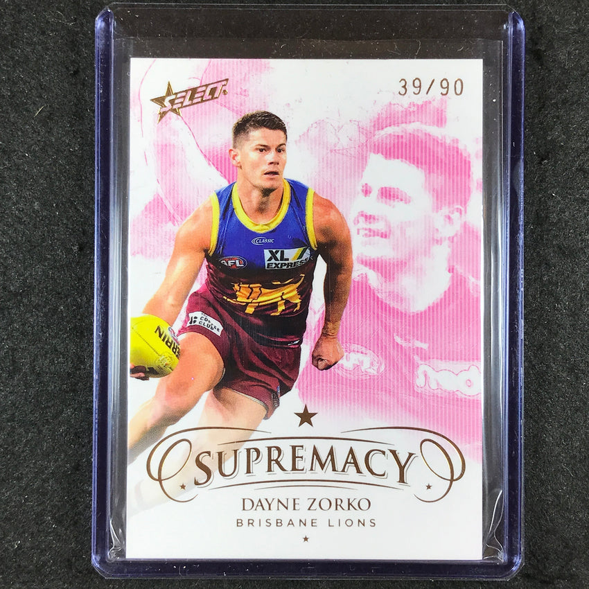 2021 Select AFL Supremacy DAYNE ZORKO Base Gold 39/90