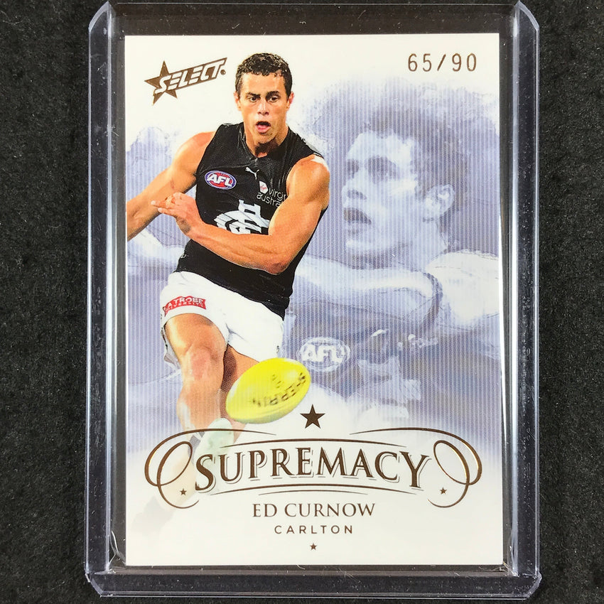 2021 Select AFL Supremacy ED CURNOW Base Gold 65/90