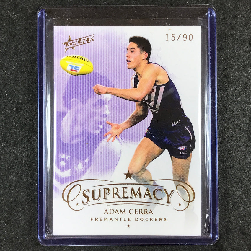 2021 Select AFL Supremacy ADAM CERRA Base Gold 15/90
