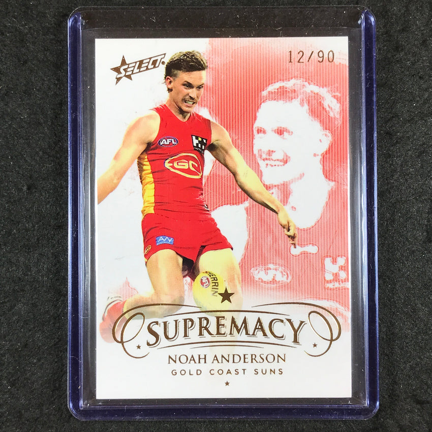 2021 Select AFL Supremacy NOAH ANDERSON Base Gold 12/90