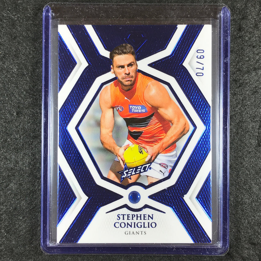 2023 Select AFL Gem STEPHEN CONIGLIO Sapphire 09/70