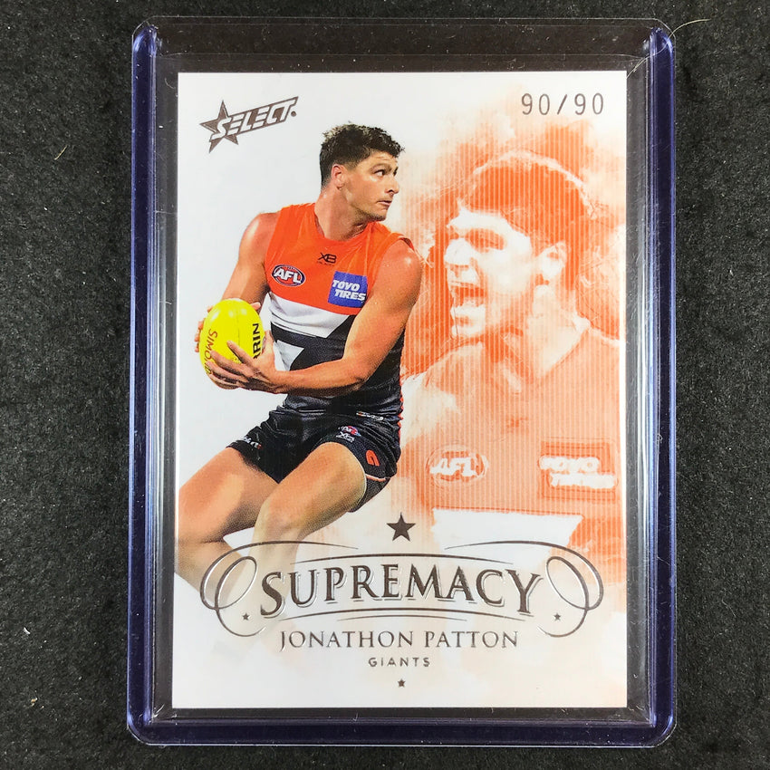 2019 Select AFL Supremacy JONATHON PATTON Base 90/90