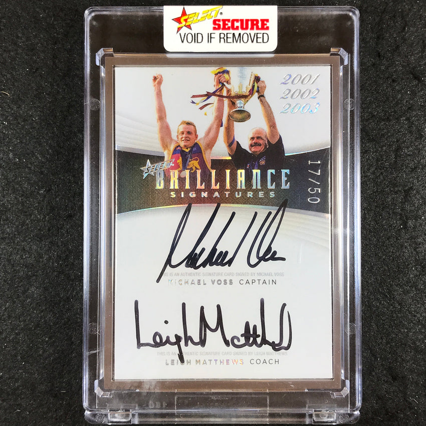 2022 Select AFL Brilliance VOSS LEIGH MATTHEWS Captain Coach Signature 17/50