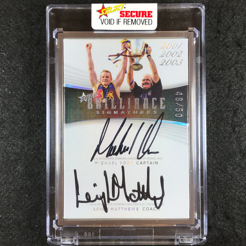 2022 Select AFL Brilliance VOSS LEIGH MATTHEWS Captain Coach Signature 48/50