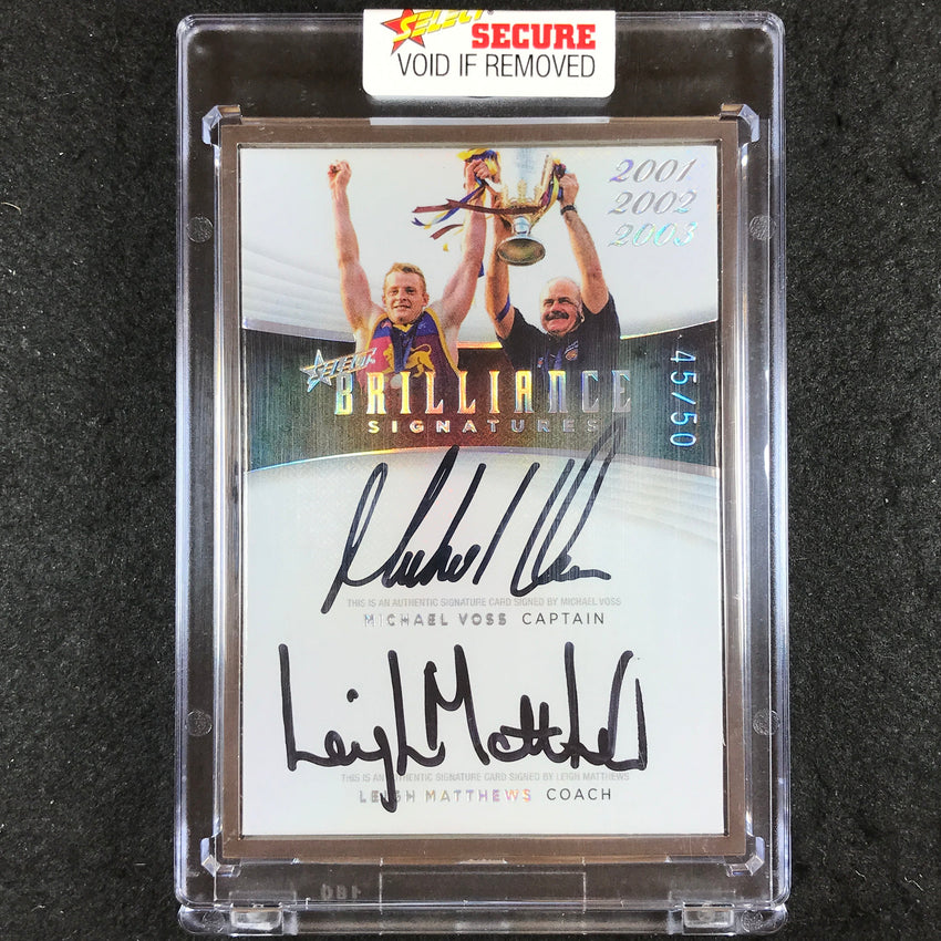 2022 Select AFL Brilliance VOSS LEIGH MATTHEWS Captain Coach Signature 45/50