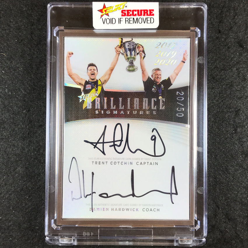 2022 Select AFL Brilliance COTCHIN HARDWICK Captain Coach Dual Signature 20/50