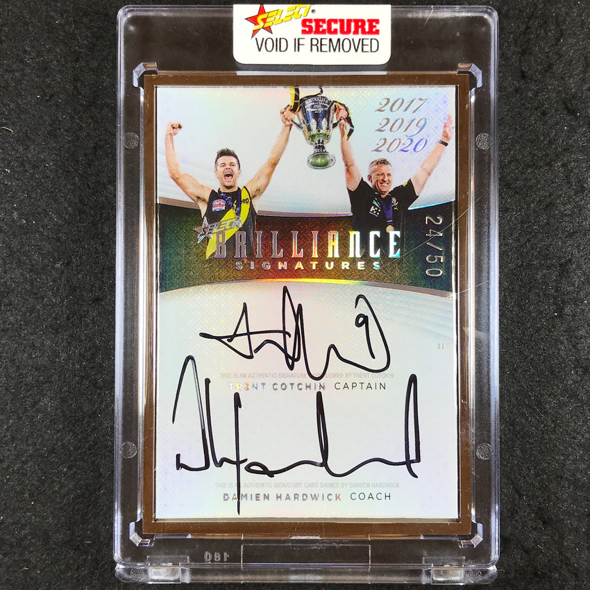 2022 Select AFL Brilliance COTCHIN HARDWICK Captain Coach Dual Signature 24/50