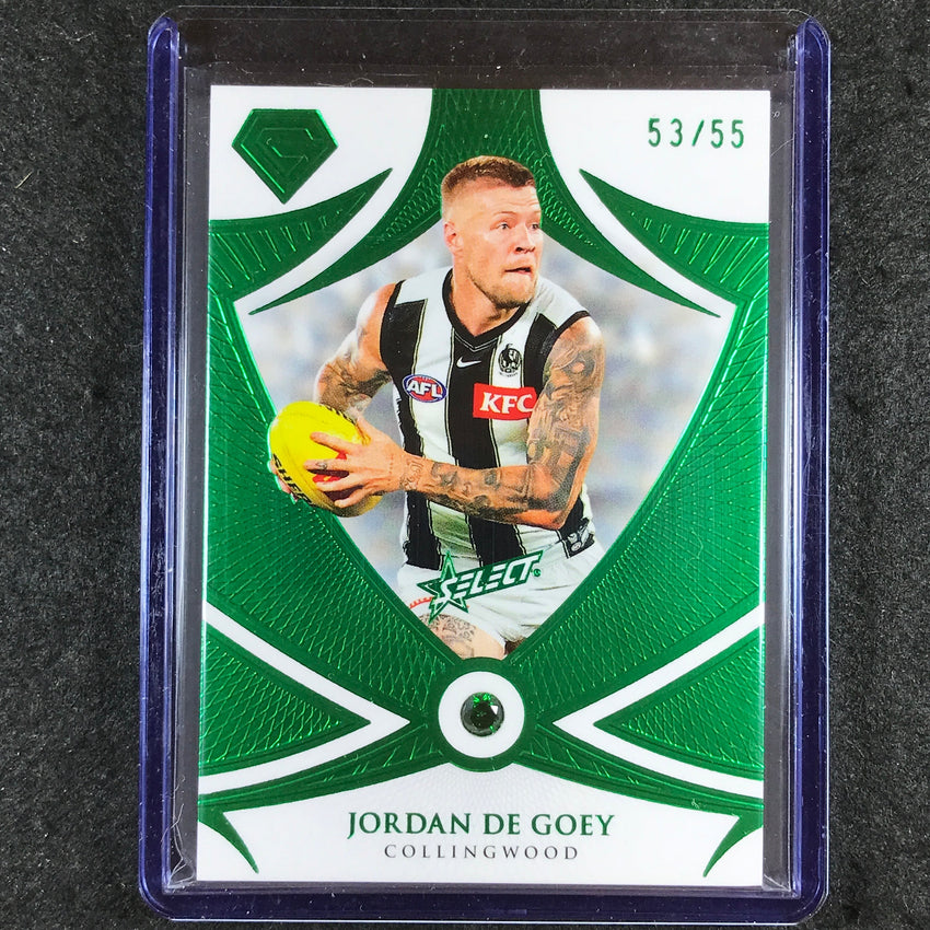 2023 Select AFL Gem JORDAN DE GOEY Emerald 53/55