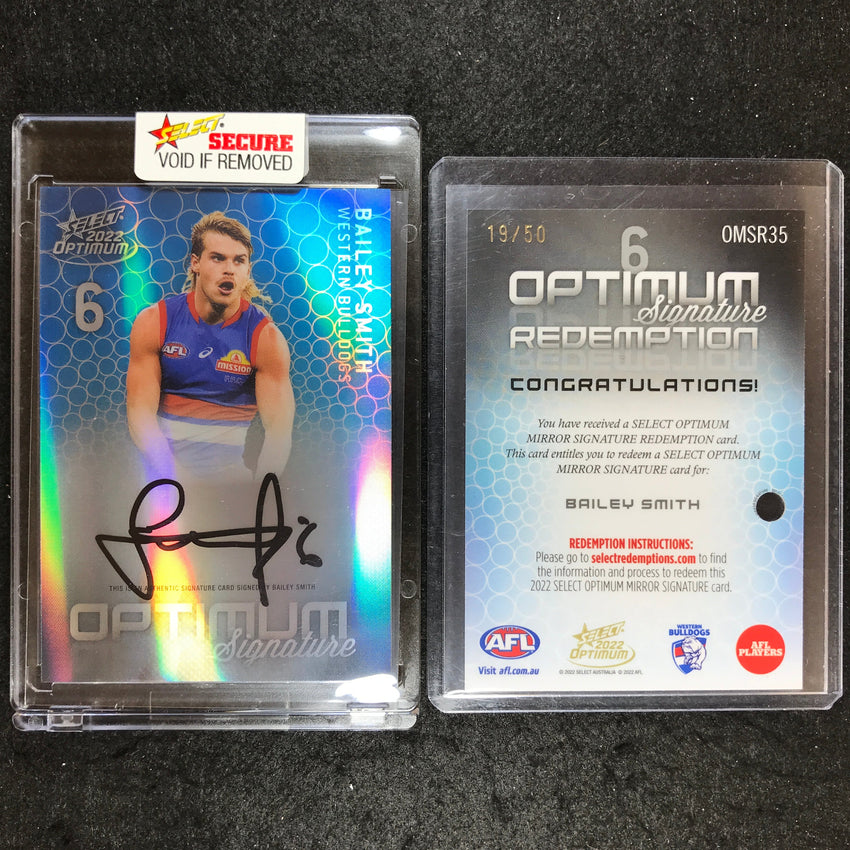 2022 Select AFL Optimum BAILEY SMITH Mirror Signature 19/50