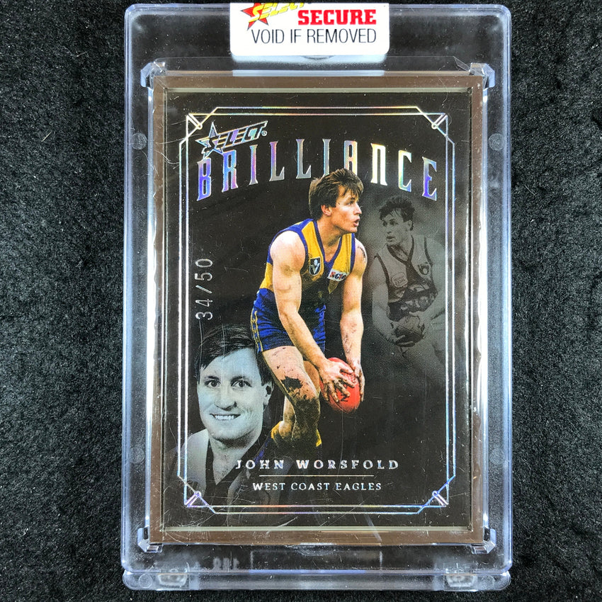 2022 Select AFL Brilliance JOHN WORSFOLD Platinum Frame 34/50