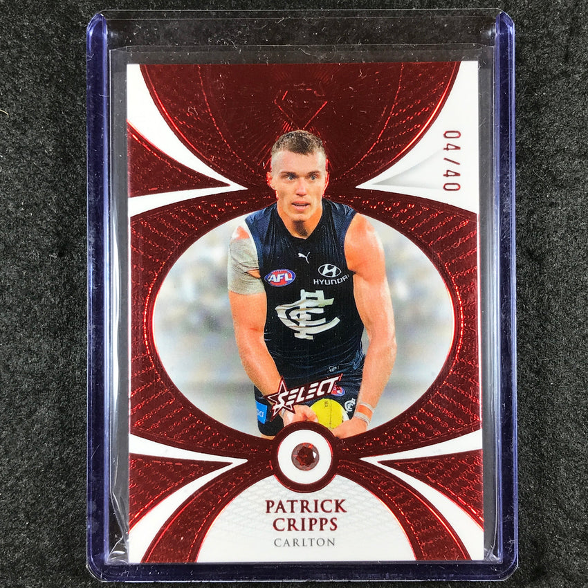2023 Select AFL Gem PATRICK CRIPPS Ruby 04/40
