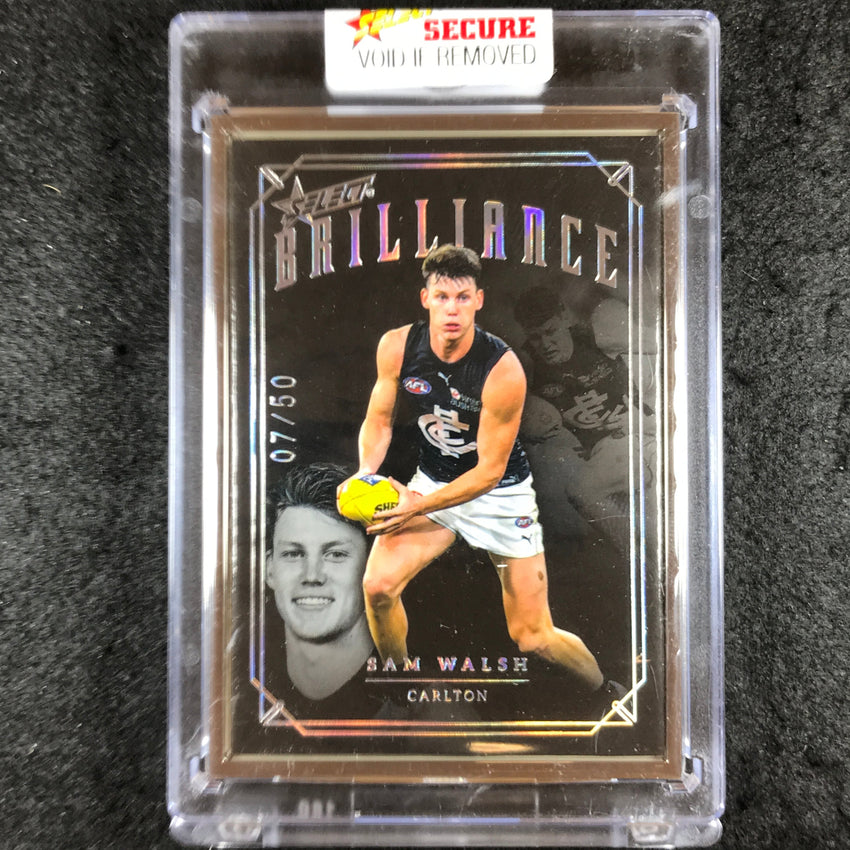 2022 Select AFL Brilliance SAM WALSH Platinum Frame 07/50