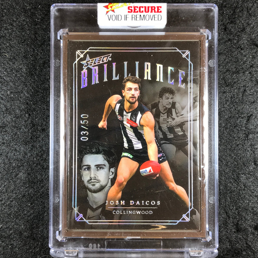 2022 Select AFL Brilliance JOSH DAICOS Platinum Frame 03/50