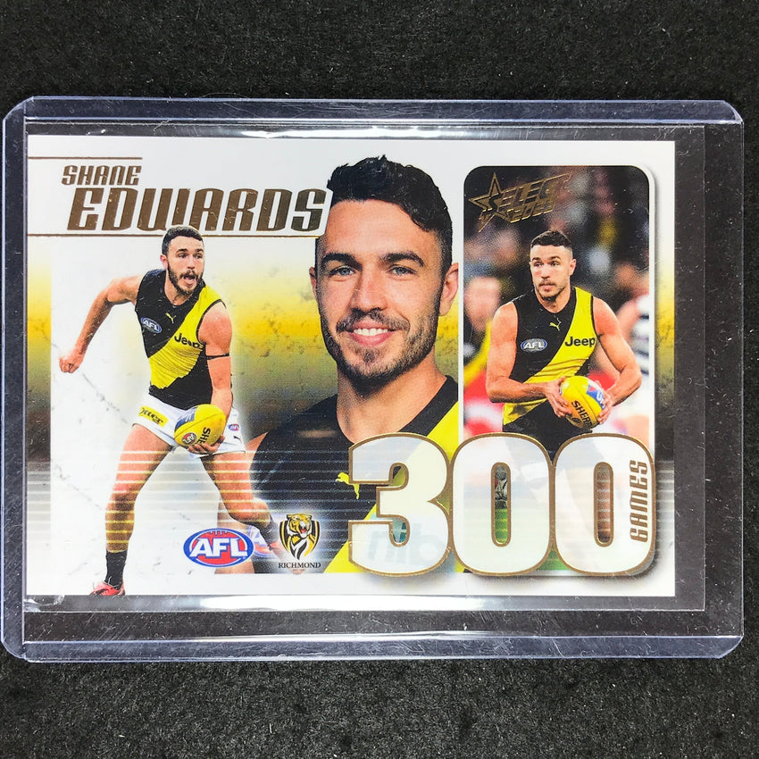 2023 Select AFL Footy Stars SHANE EDWARDS 300 Games Case Card 71/300