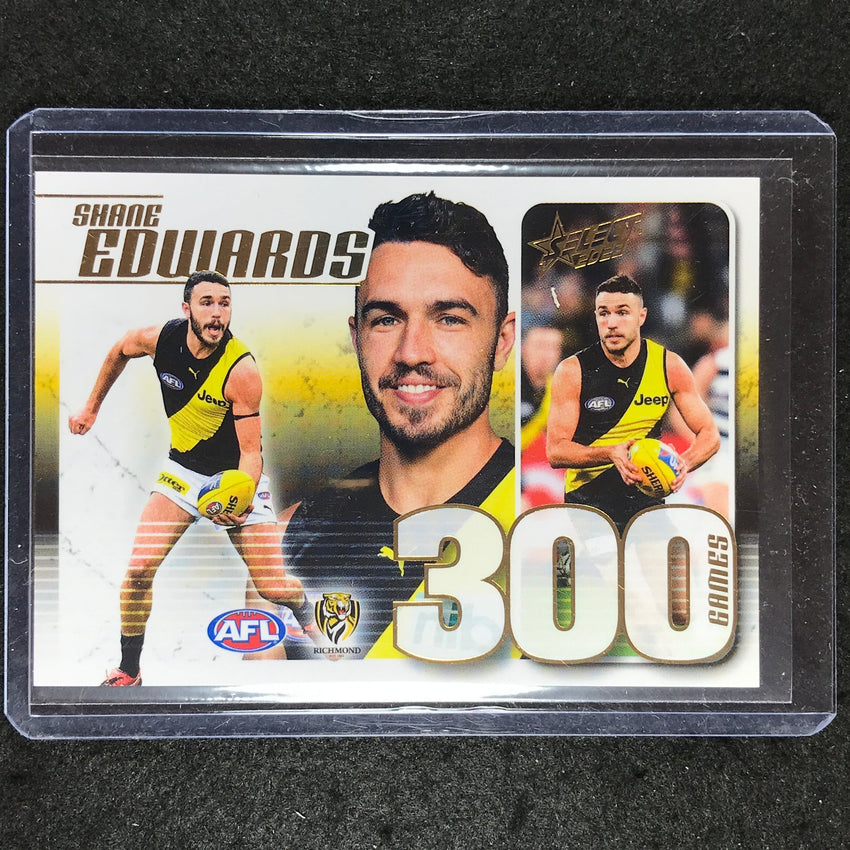 2023 Select AFL Footy Stars SHANE EDWARDS 300 Games Case Card 269/300