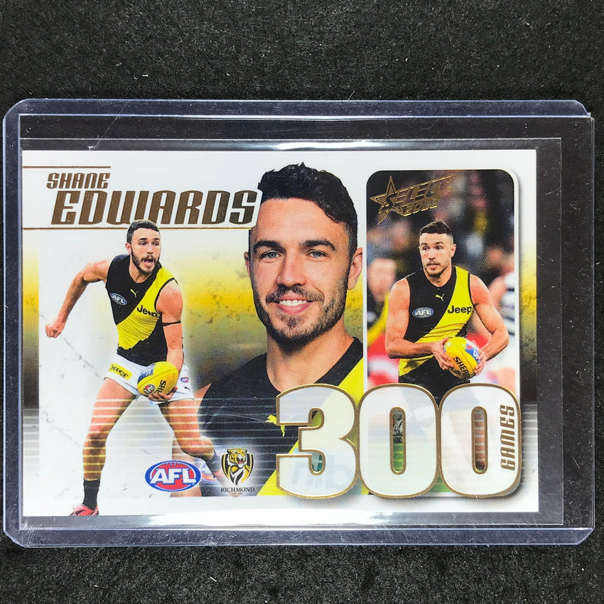 2023 Select AFL Footy Stars SHANE EDWARDS 300 Games Case Card 98/300