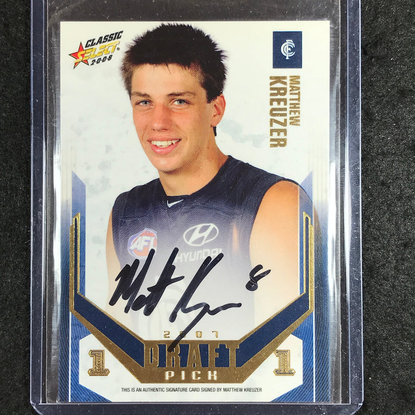 2008 Select AFL Classic MATTHEW KREUZER Draft Pick Signature 235/400