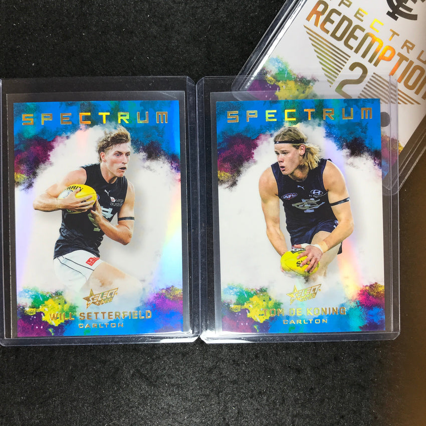 2022 Select AFL Footy Stars CARLTON Spectrum Set 2 DE KONING SETTERFIELD 103/125