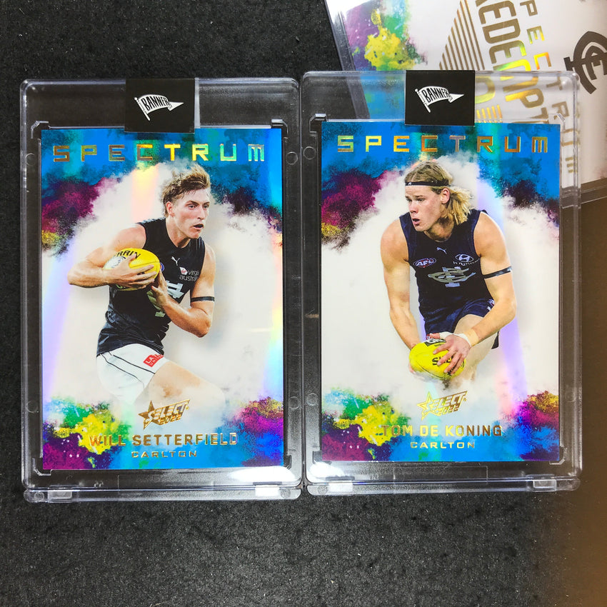 2022 Select AFL Footy Stars CARLTON Spectrum Set 2 DE KONING SETTERFIELD 117/125