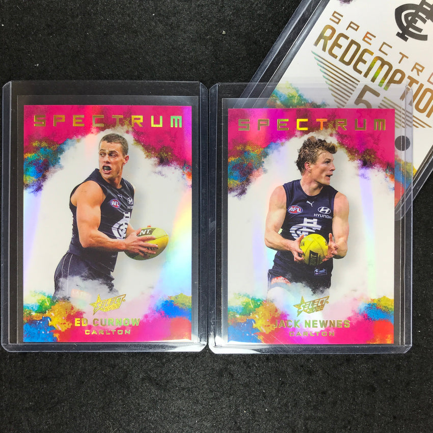 2022 Select AFL Footy Stars CARLTON Spectrum Set 5 CURNOW NEWNES 92/125