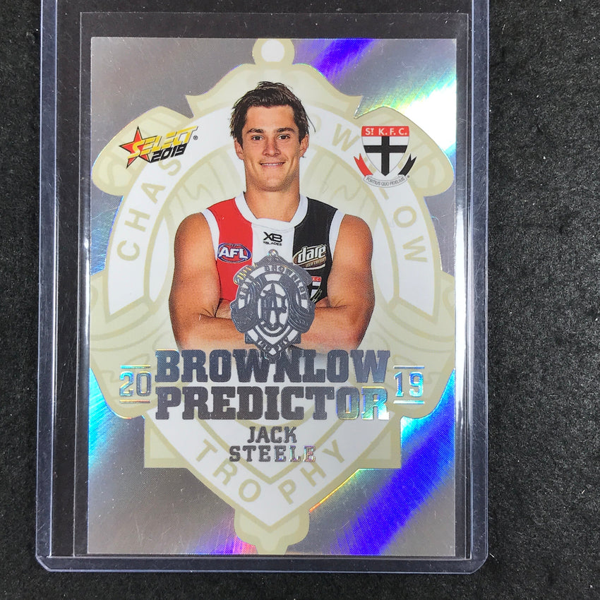 2019 Select AFL Footy Stars JACK STEELE Brownlow Predictor Platinum 45/45