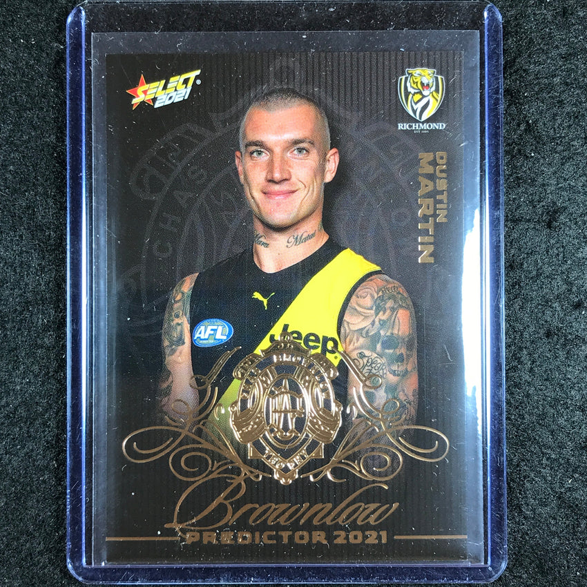 2021 Select AFL Footy Stars DUSTIN MARTIN Brownlow Predictor Gold 95/140