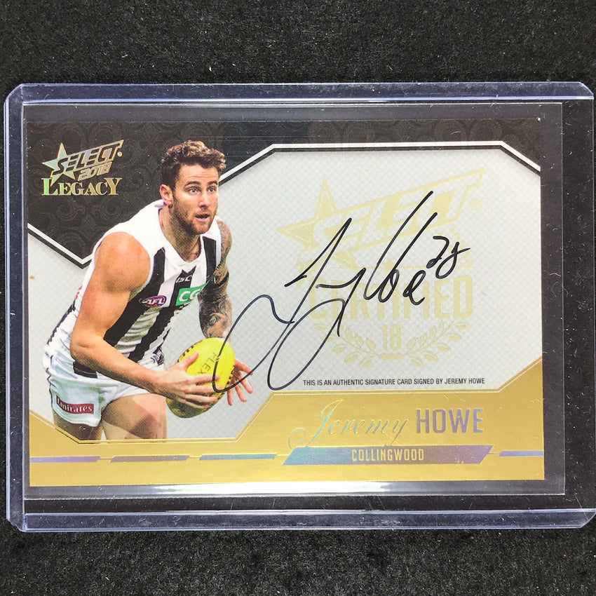 2018 Select AFL Legacy JEREMY HOWE Signature 58/180
