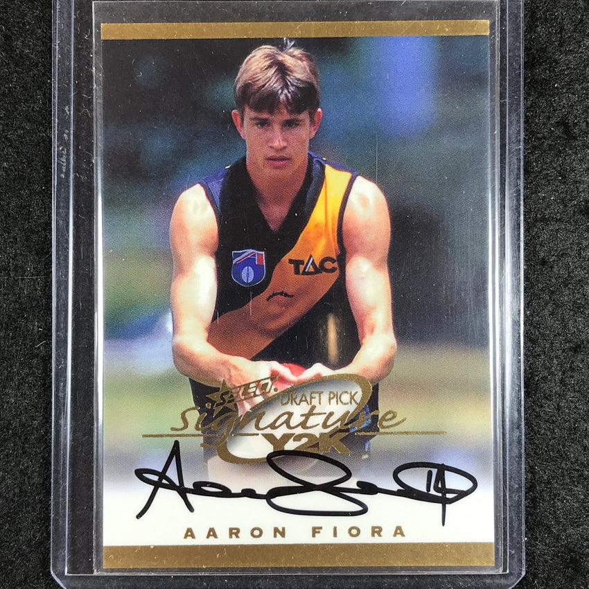 2000 Select AFL Y2K Millenium AARON FIORA Draft Pick Signature 89/800