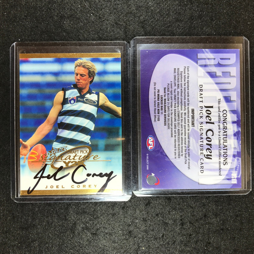 2000 Select AFL Y2K Millenium JOEL COREY Draft Pick Signature 353/800