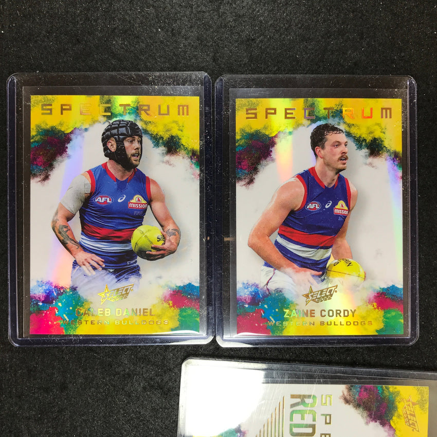 2022 Select AFL Footy Stars WESTERN BULLDOGS DANIEL CORDY Spectrum 4 119/125