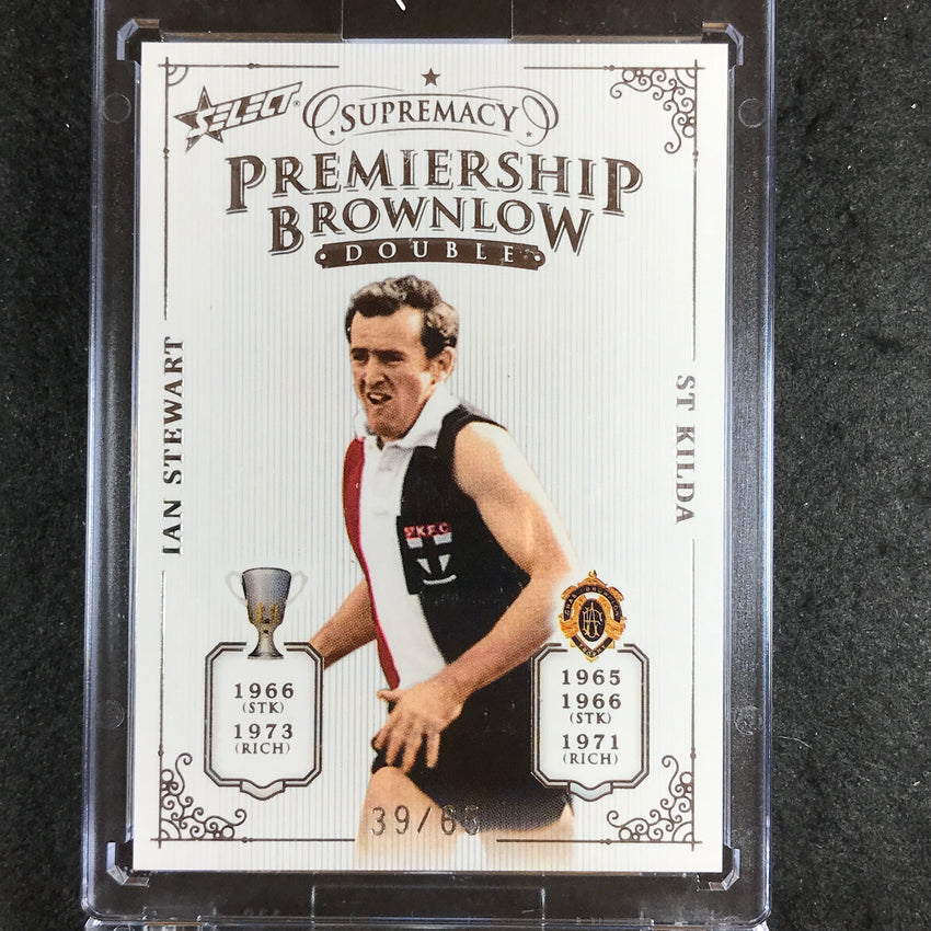 2019 Select AFL Supremacy IAN STEWART Premiership Brownlow Double 39/65