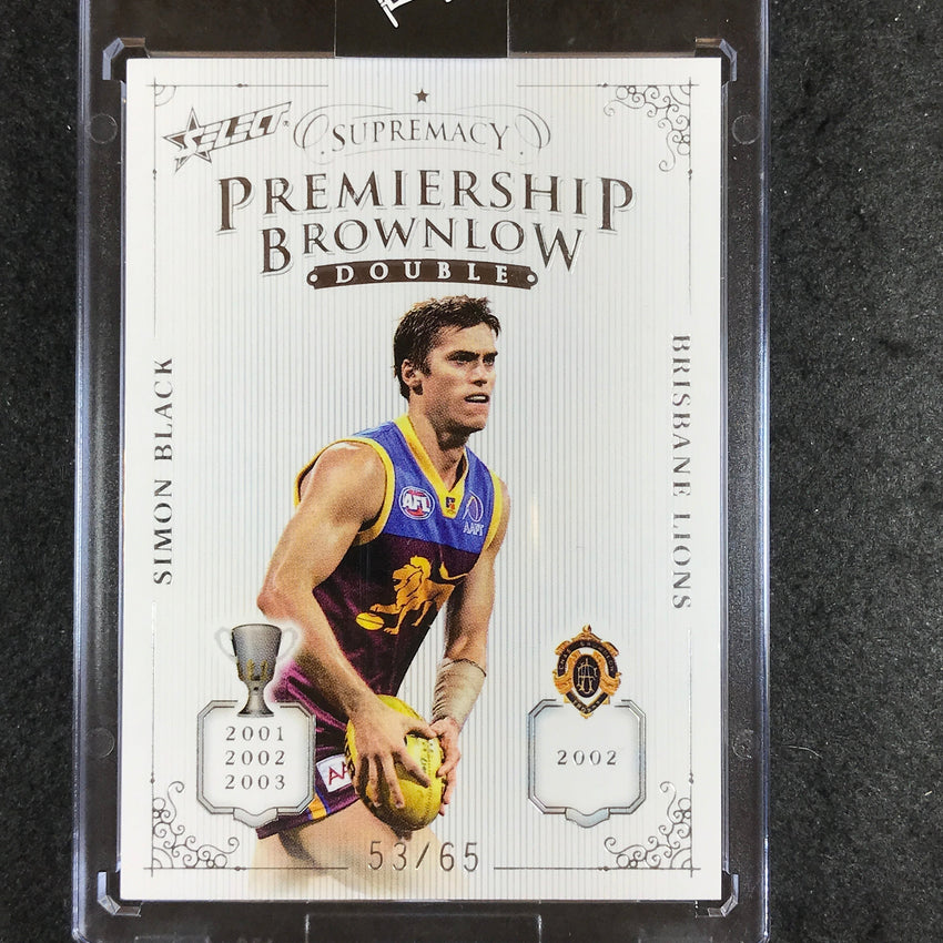 2019 Select AFL Supremacy SIMON BLACK Premiership Brownlow Double 53/65