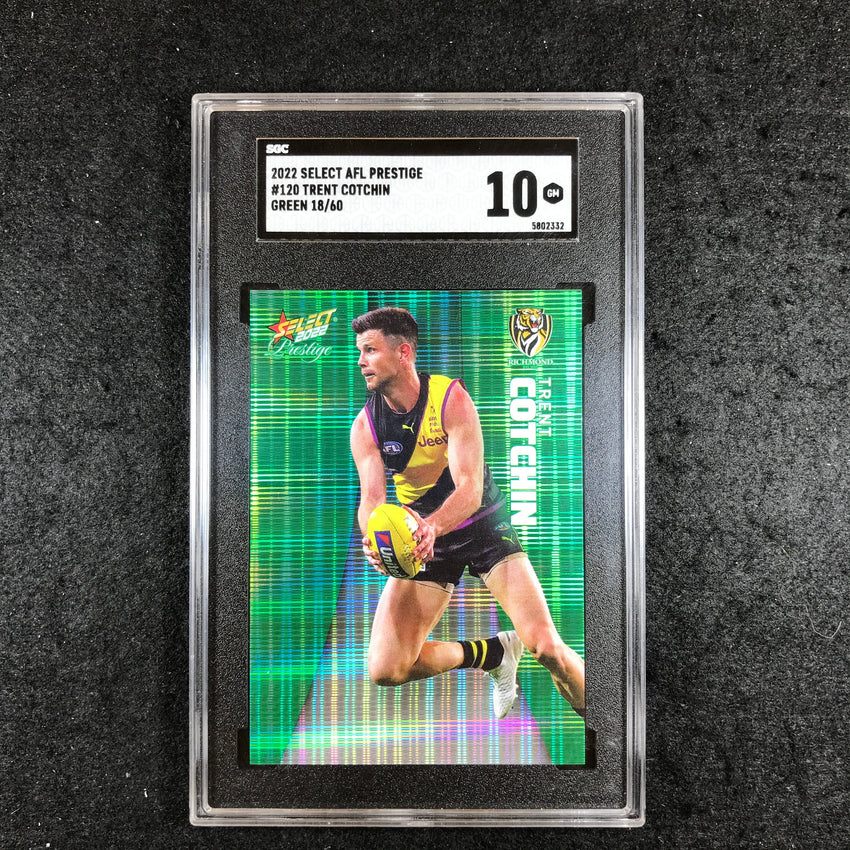 2022 Select AFL Prestige TRENT COTCHIN Green 18/60 SGC 10