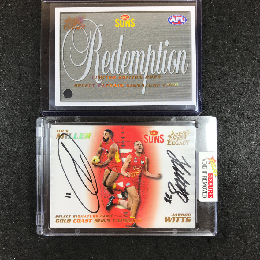 2023 Select AFL Legacy TOUK MILLER JARROD WITTS Captain Signature Card 38/60