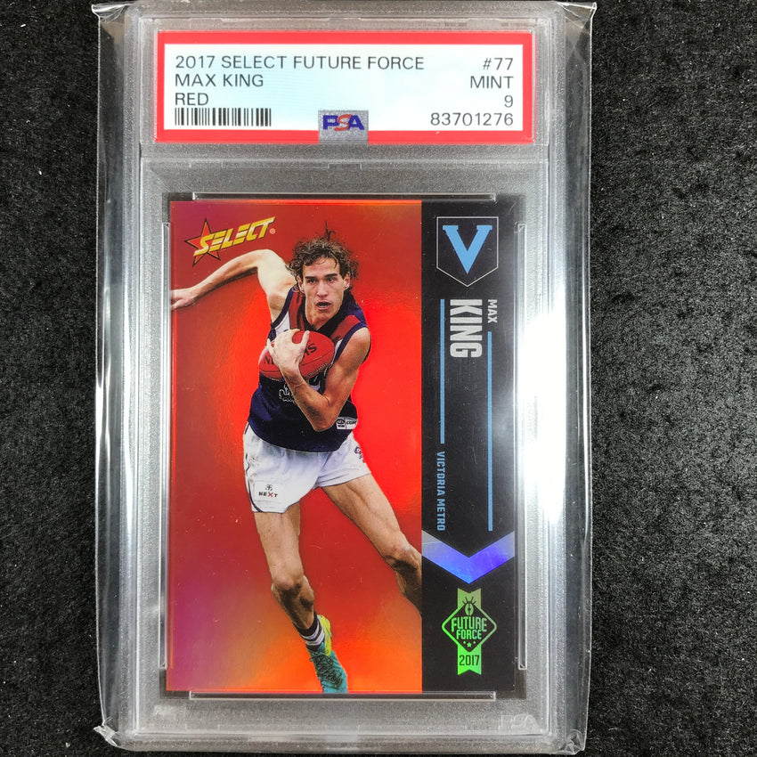 2017 Select AFL Future Force MAX KING Red 004/40 PSA 9