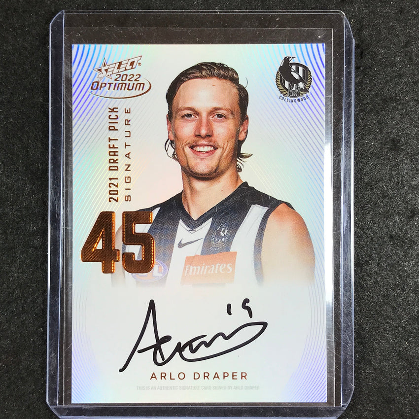 2022 Select AFL Optimum ARLO DRAPER Draft Pick Signature Copper 24/170