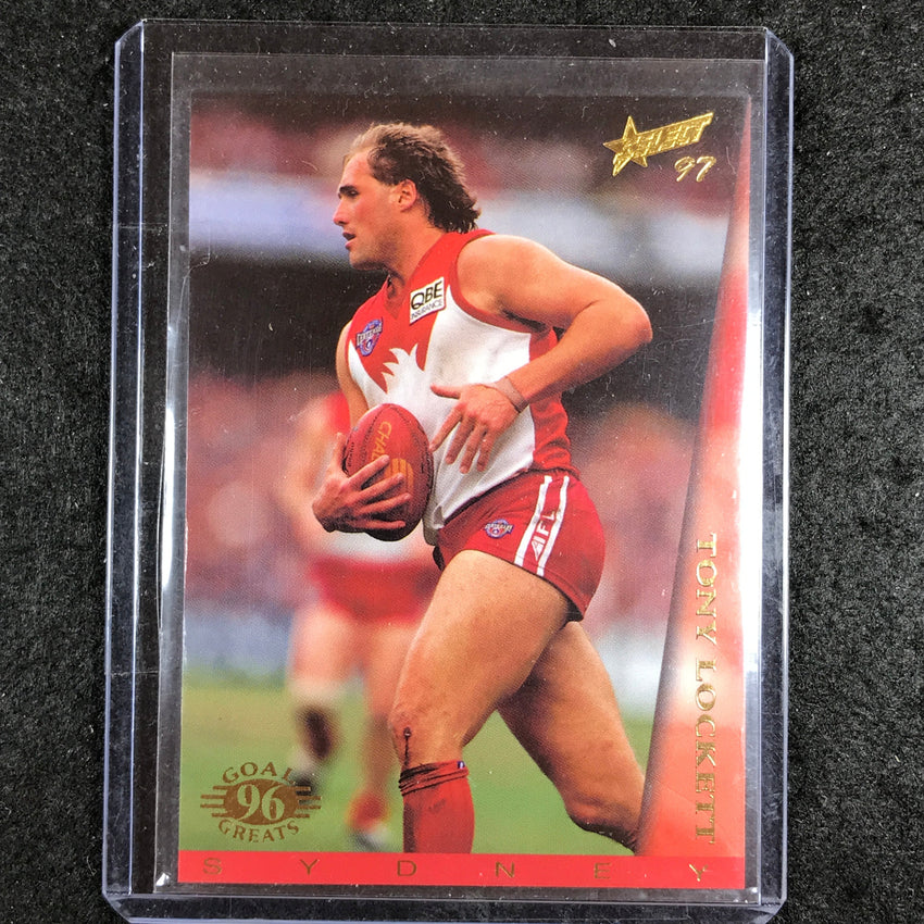 1997 Select AFL Ultimate TONY LOCKETT Box Card BC2