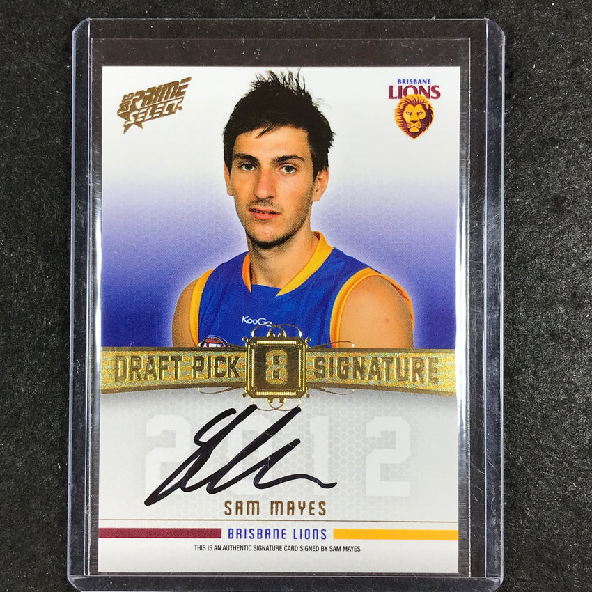 2013 Select AFL Prime SAM MAYES Draft Pick Signature 249/280