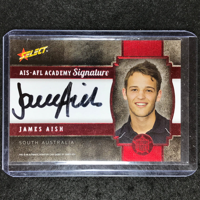 2013 Select AFL Future Force JAMES AISH AIS-AFL Academy Signature Red 169/200