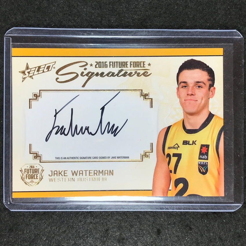 2016 Select AFL Future Force JAKE WATERMAN Signature Gold 50/200