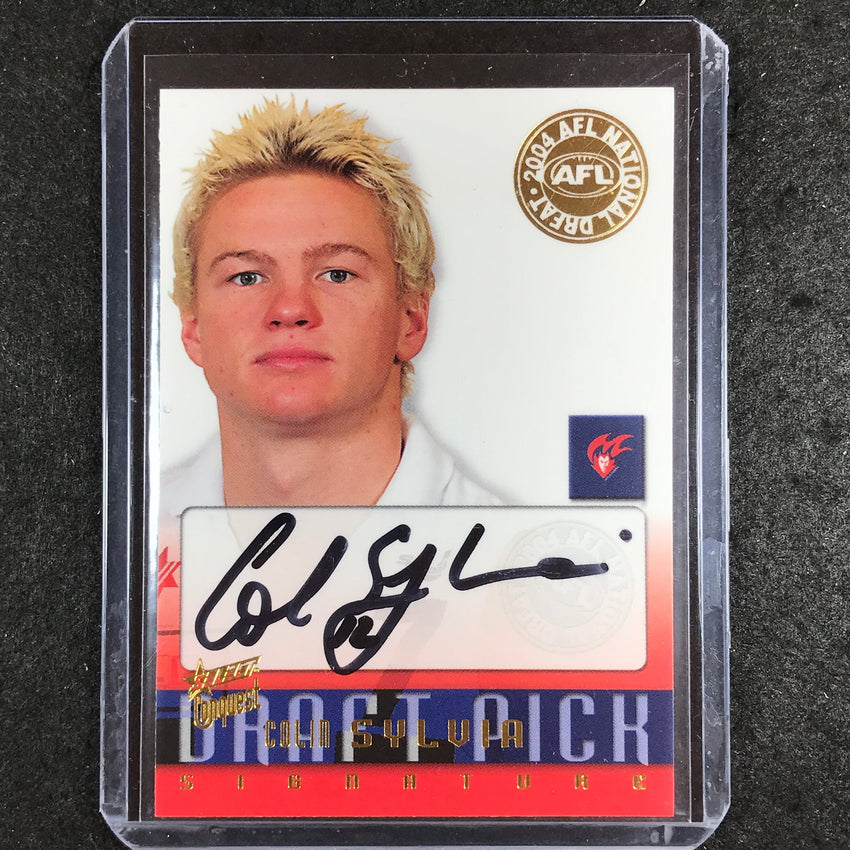 2004 Select AFL Conquest COLIN SYLVIA Draft Pick Signature 455/700
